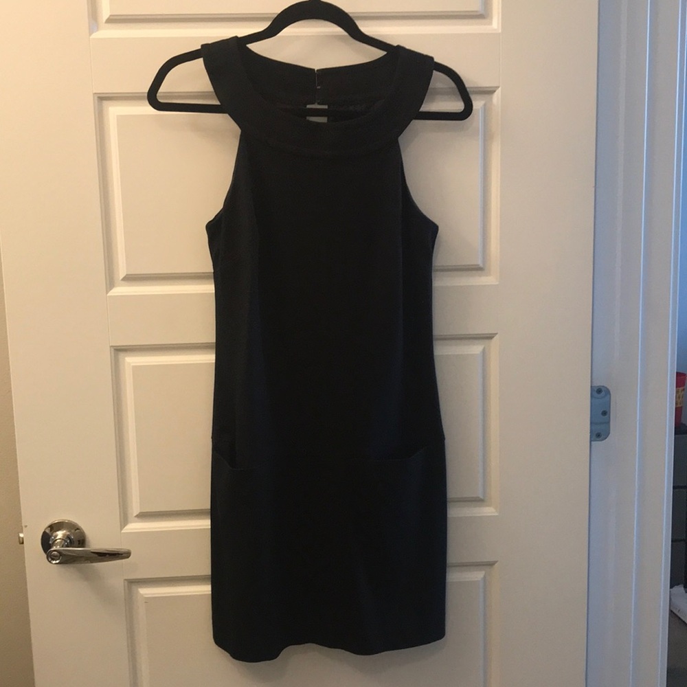 Trina Turk Black Retro Mini Dress with Pockets